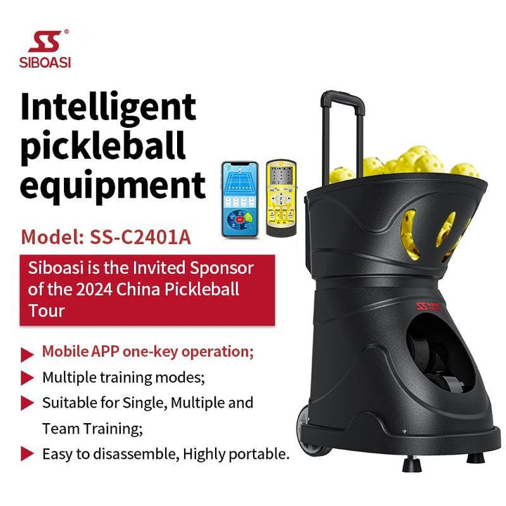 SIBOASI pickleball training machine with both APP control and remote control C2401A