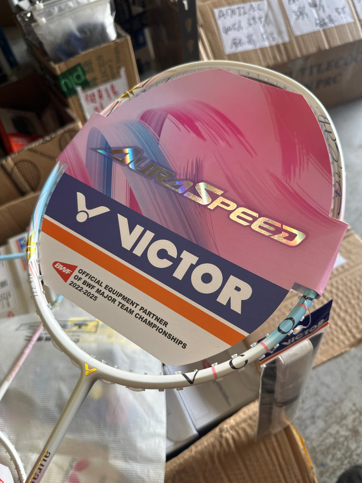 Victor AuraSpeed 77F Badminton Racket Pink 4UG6