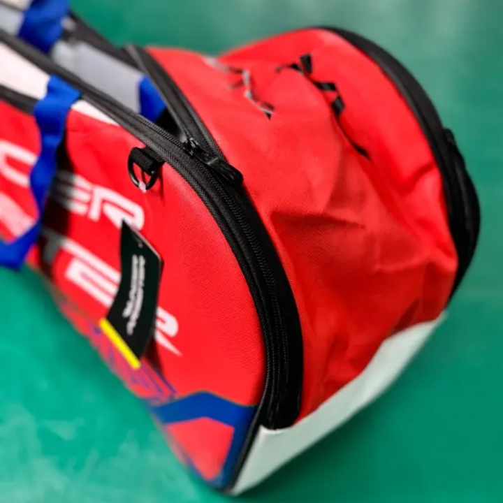 SPP Badminton Sport Bag White and Red 9PC