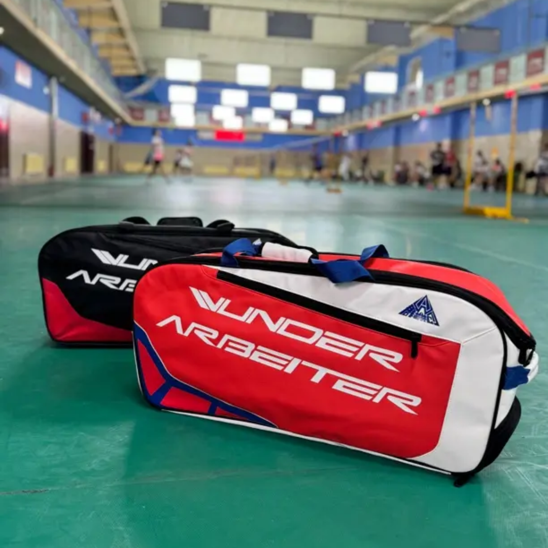 SPP Badminton Sport Bag White and Red 9PC