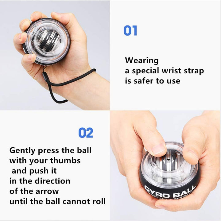 Wrist Power Ball Wrist Strengthener and Forearm Exerciser for Stronger Arm Fingers Wrist Bones