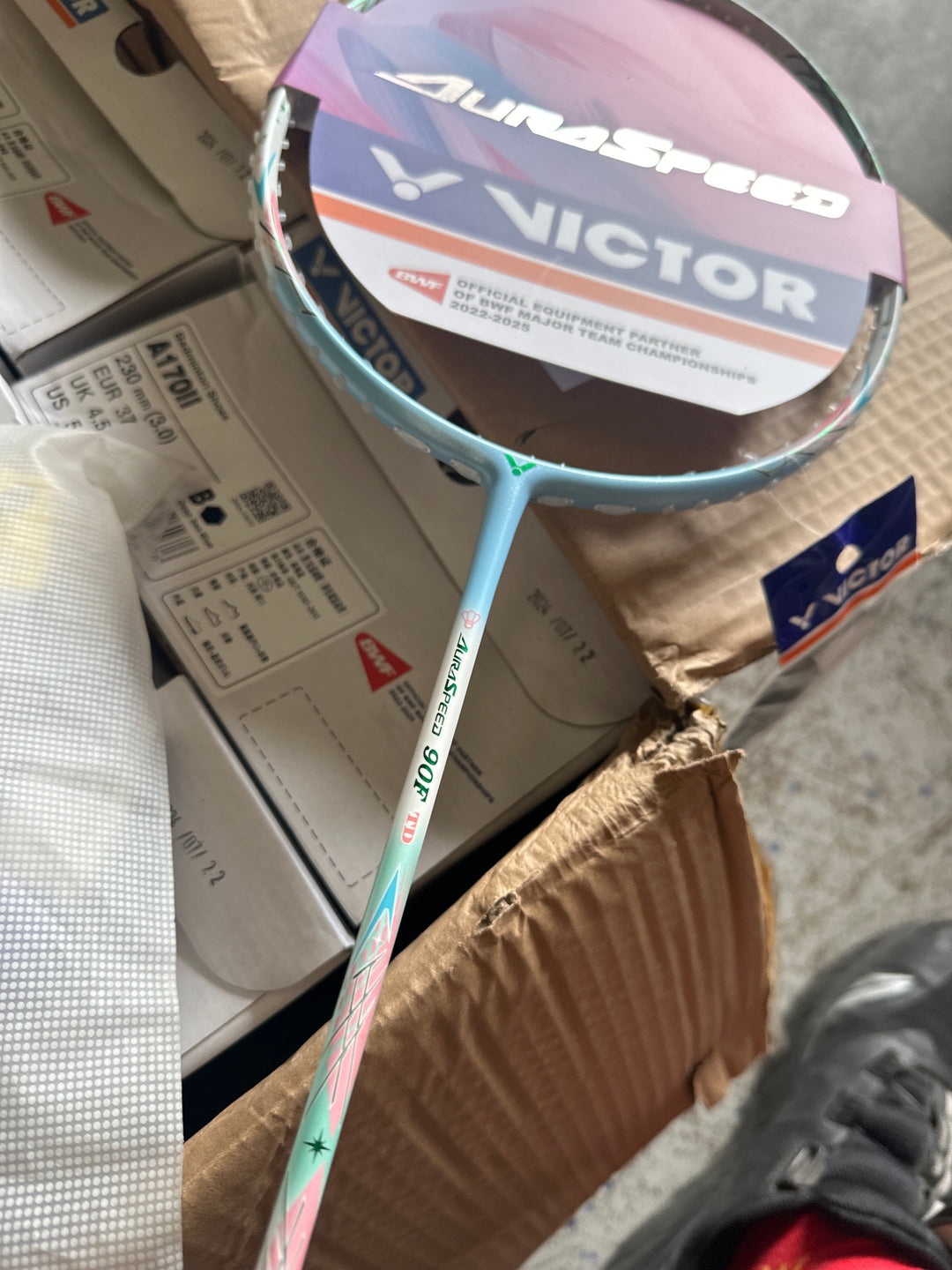 Victor AuraSpeed 90F TD Badminton Racket Pink 4UG6