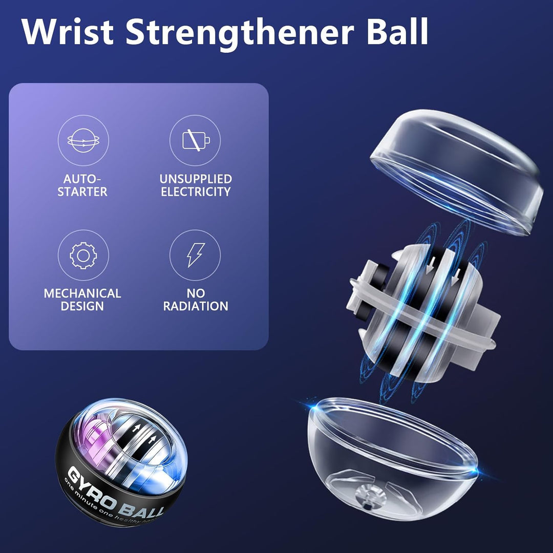 Wrist Power Ball Wrist Strengthener and Forearm Exerciser for Stronger Arm Fingers Wrist Bones