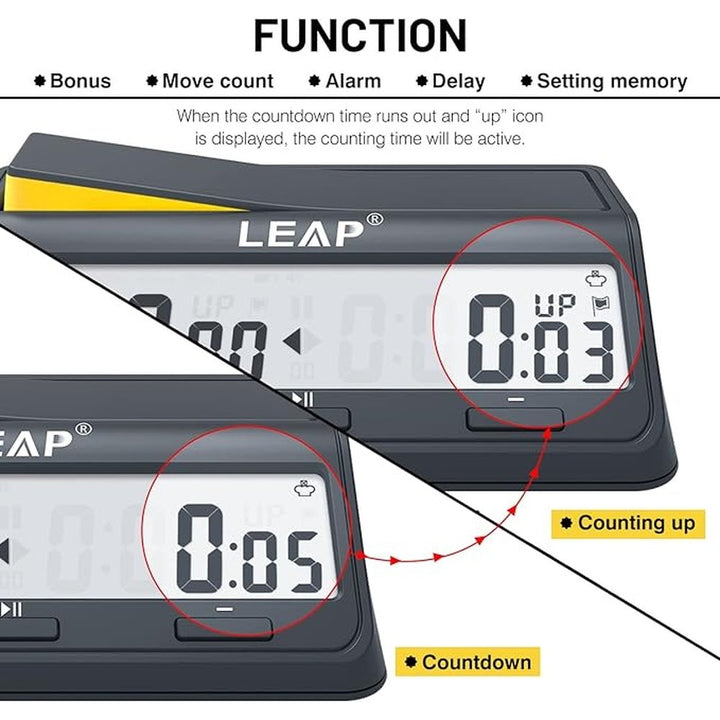 LEAP Chess Clock Digital Chess Timer Advanced Chess Clock PQ9917