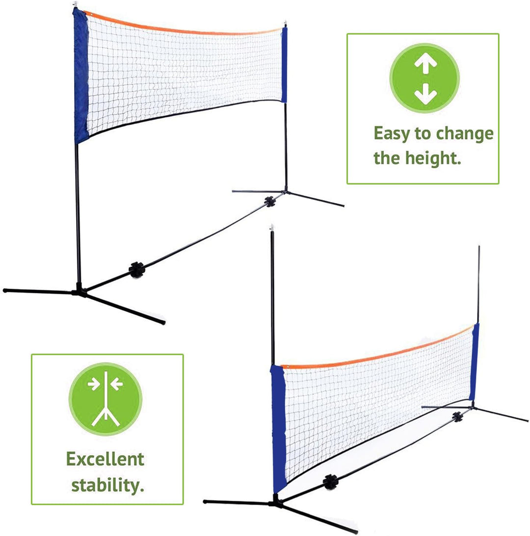 SPPHONEIX Portable Volleyball Badminton Tennis Net With Frame