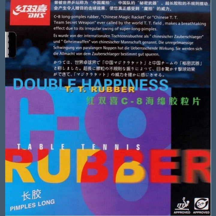 DHS C8 Table Tennis Rubber Long Pimples with Sponge