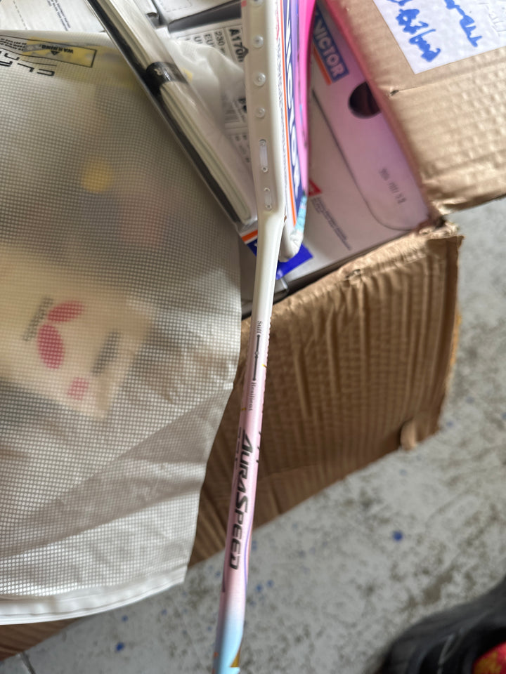 Victor AuraSpeed 77F Badminton Racket Pink 4UG6