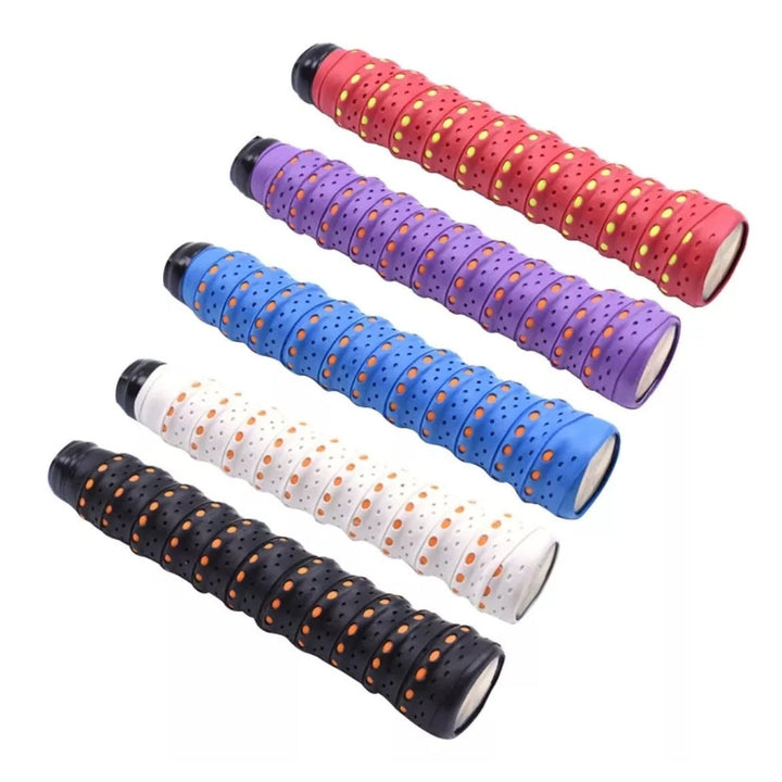 SPPHONEIX  Two Color Memory  EVA Keel Racket Grip Anti Slip Perforated Super Absorbent Tennis Overgrip Badminton Overgrip Pickleball Overgrip Various Sports Equipment Grip