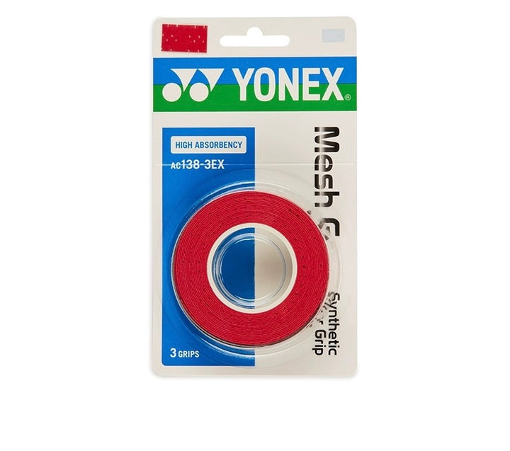 YONEX AC138-3EX Mesh Grap(3 wraps)Perforated Surface and High Absorbency  Grip Tape