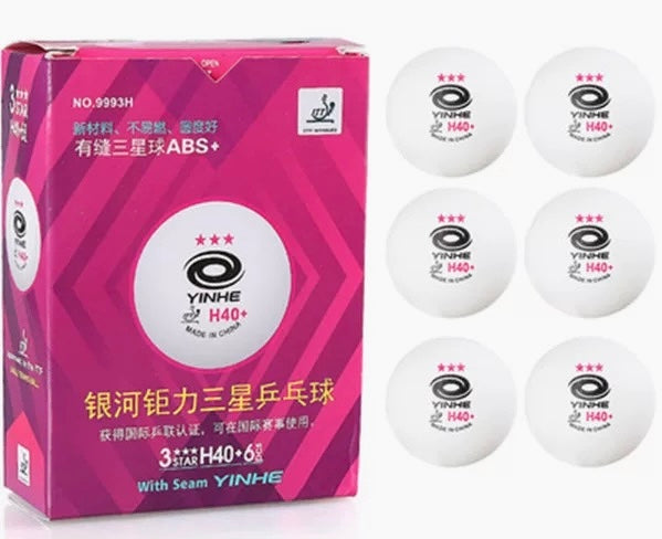 YINHE 3 Star Y40+ Table Tennis Ball 9993H (Pink) With Seam ITTF Approved