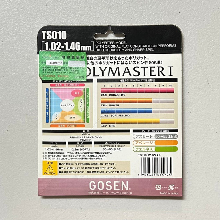 Gosen Tennis String Compositemaster I,Powermaster II,Polymaster I