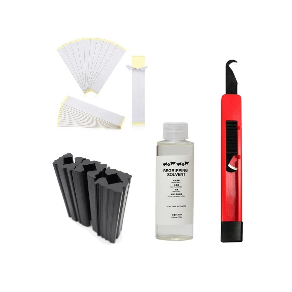 SPPHONEIX Golf Repair Grip Kit Clamp Mini Bench Vice Tool Tape Solvent 120ml