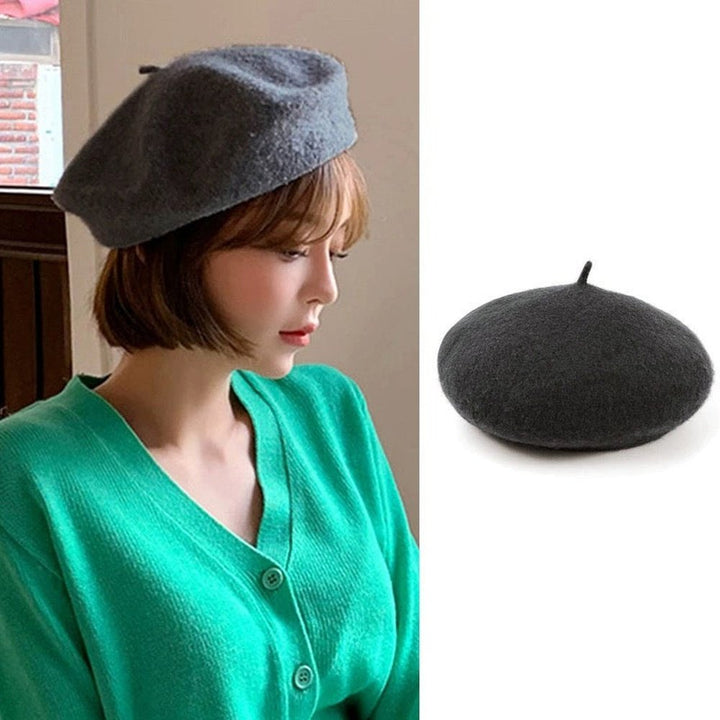 Wool French Beret Newsboy Hat Cap Winter Warm