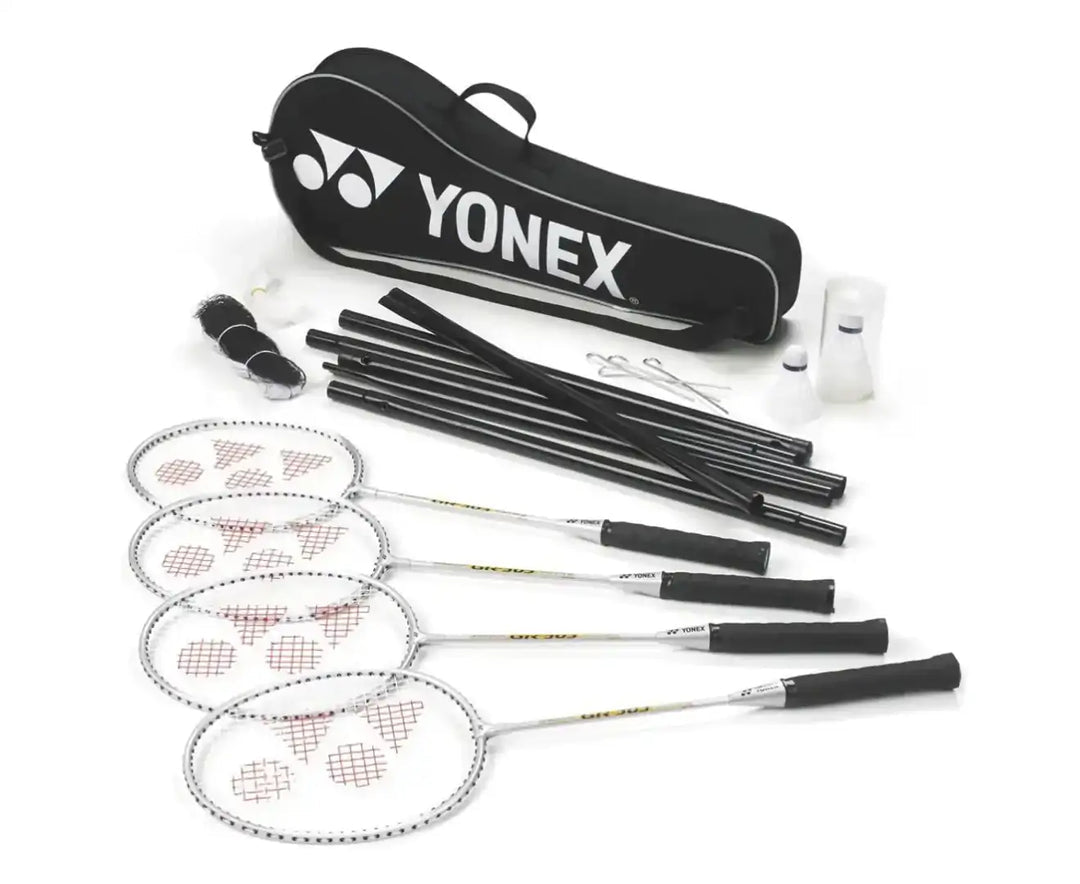 YONEX 4-Player Badminton Set 4Racket/Shuttlecocks/Net/Poles/Bag