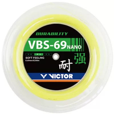 VICTOR VBS-69 NANO Badminton String (0.69mm x 200m Coil) VBS69NANO