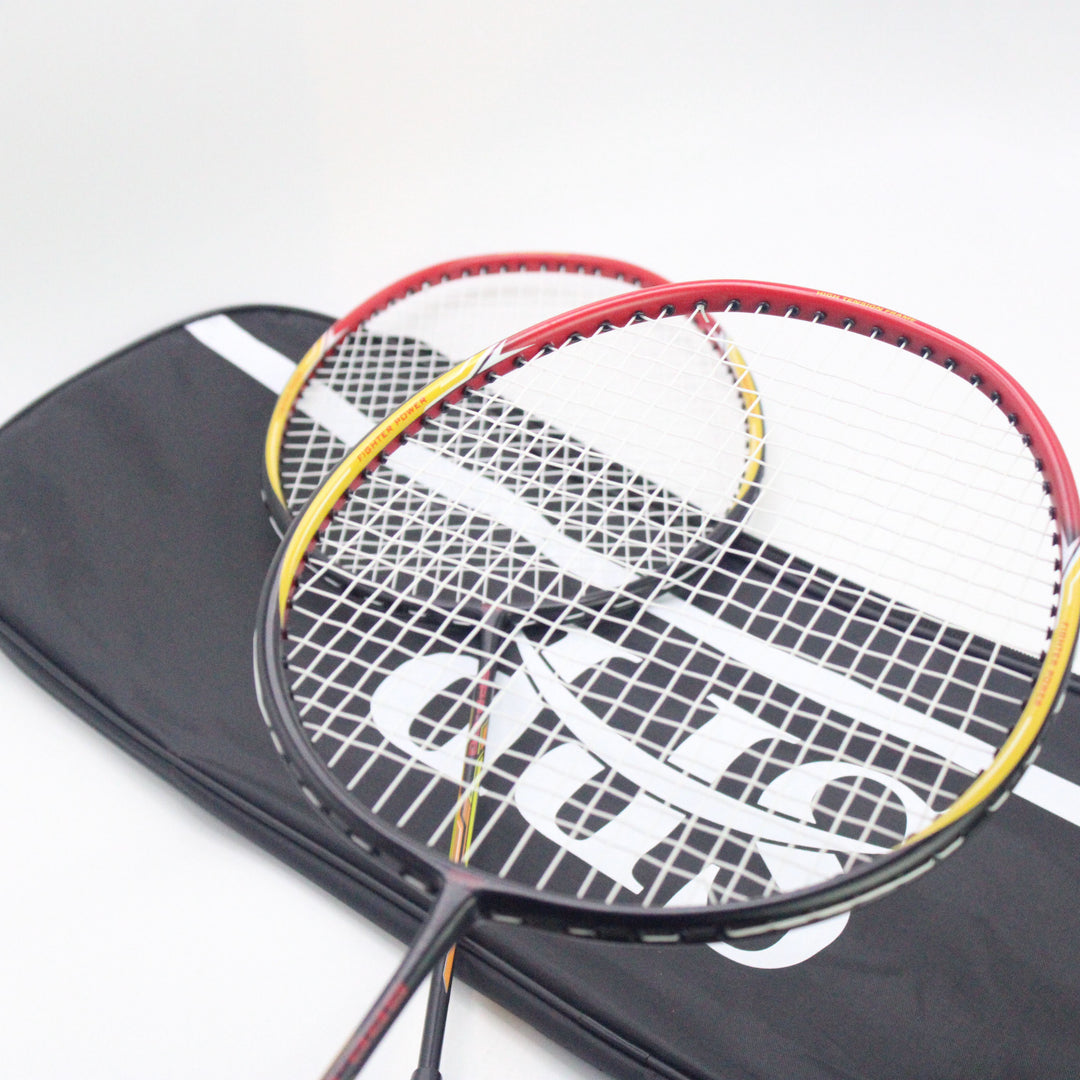 SPP 2 Player Strung Badminton Rackets Set SPP-OG Shaft Graphite with a Free Full Cover