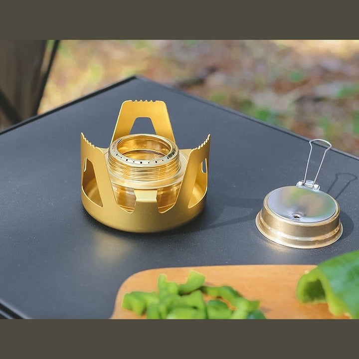 Outdoor Alcohol Stove Kit Camping Stove Safety Lightweight Portable Gold Stove