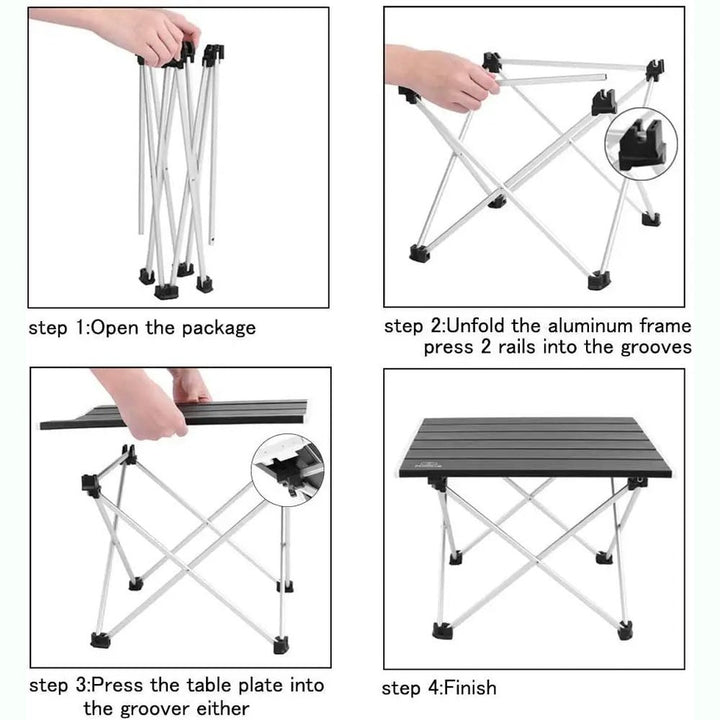 Outdoor Camping Table Folding Portable Aluminium BBQ Desk Picnic Tables 3 Size AU