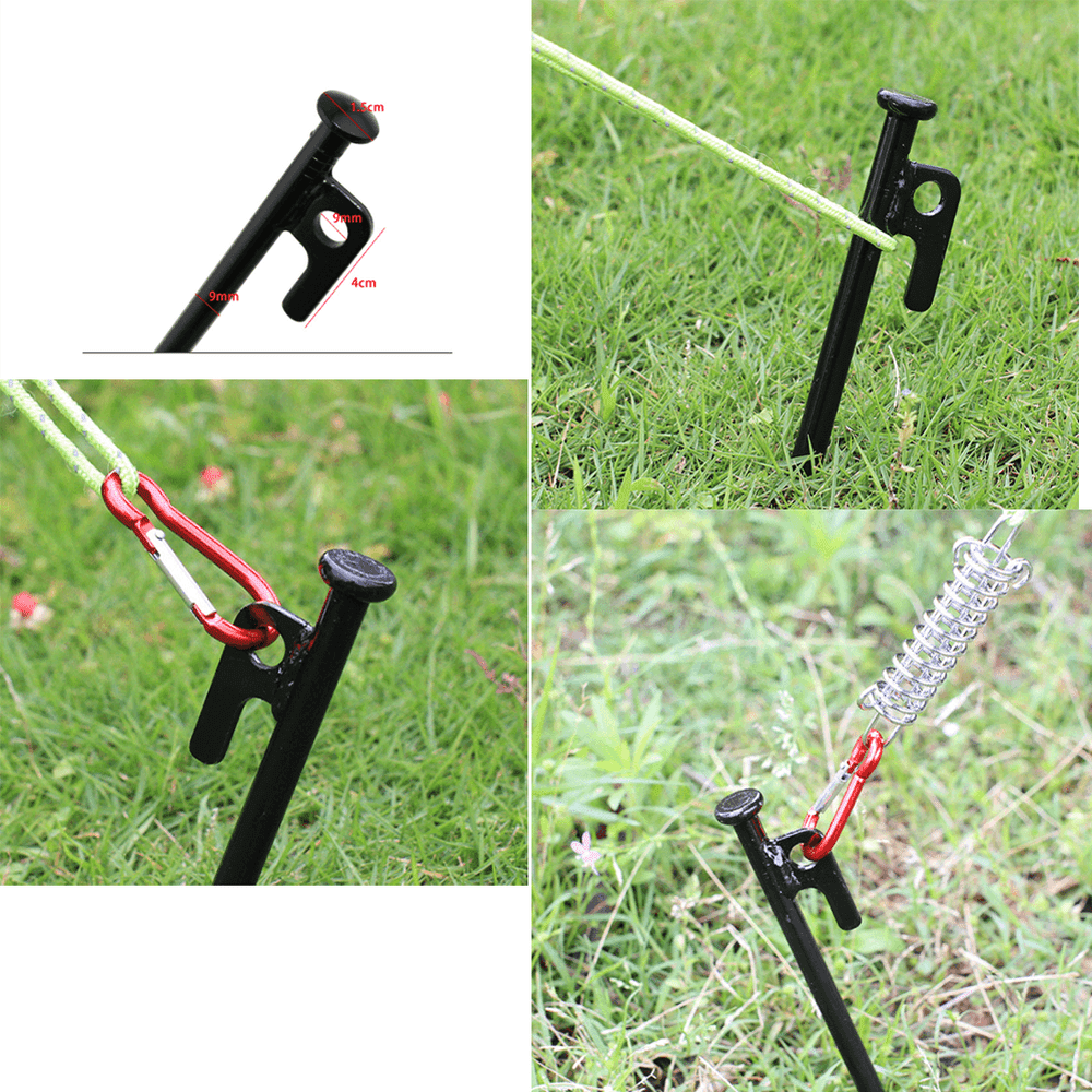 SPPHONEIX Heavy Duty Steel Metal Tent Canopy Camping Stakes Peg Ground Nail 4WD 10Pcs 20Cm 30Cm