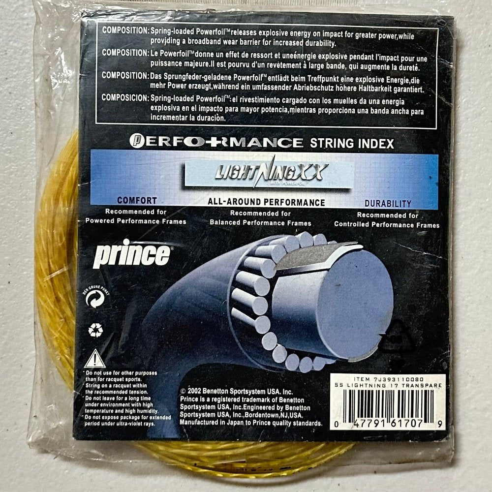 Prince SS Lightning 17 Transpare Tennis String