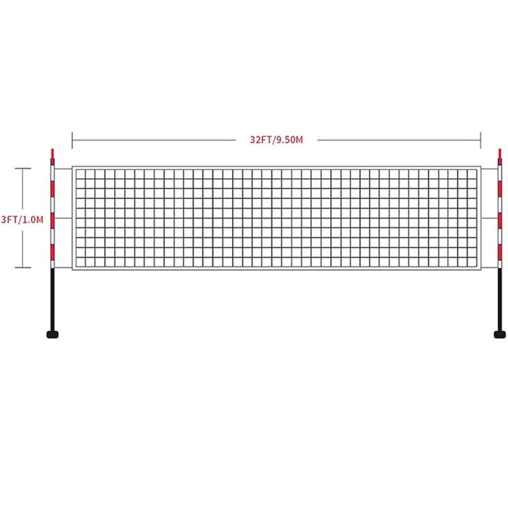 SPPHONEIX Volleyball Net 9.5M x 1M Official standard Sized