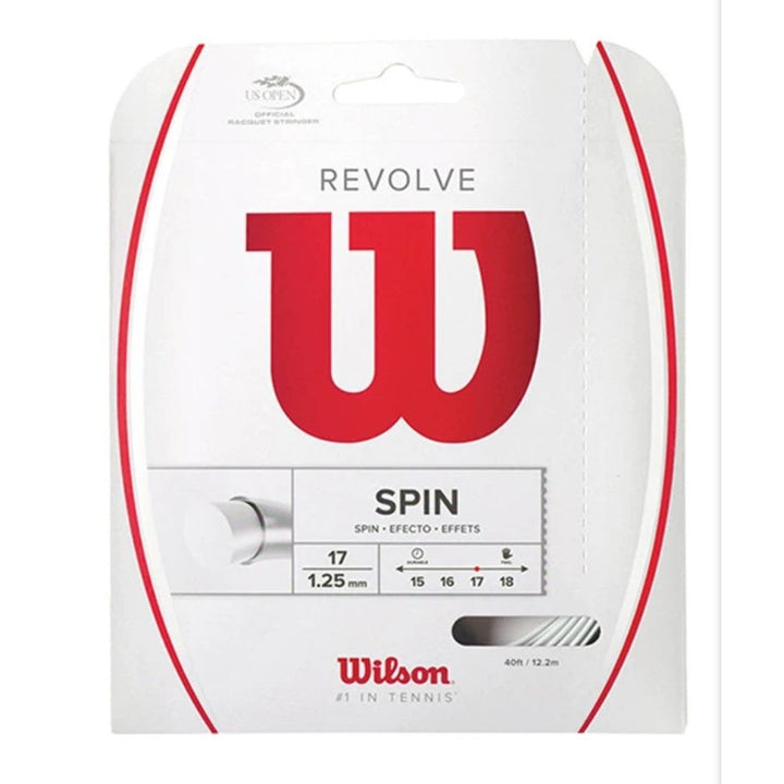 WILSON REVOLVE SPIN 17 Tennis String Black/White/Orange