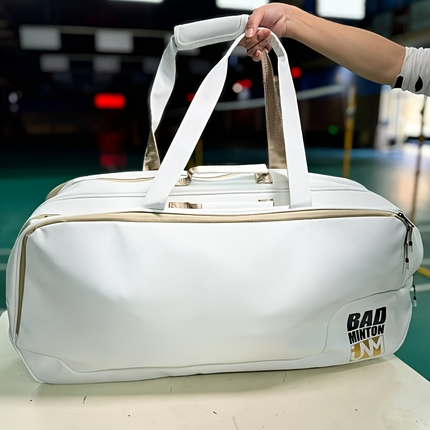 SPP Badminton Sport Bag White Large Capacity 9PC