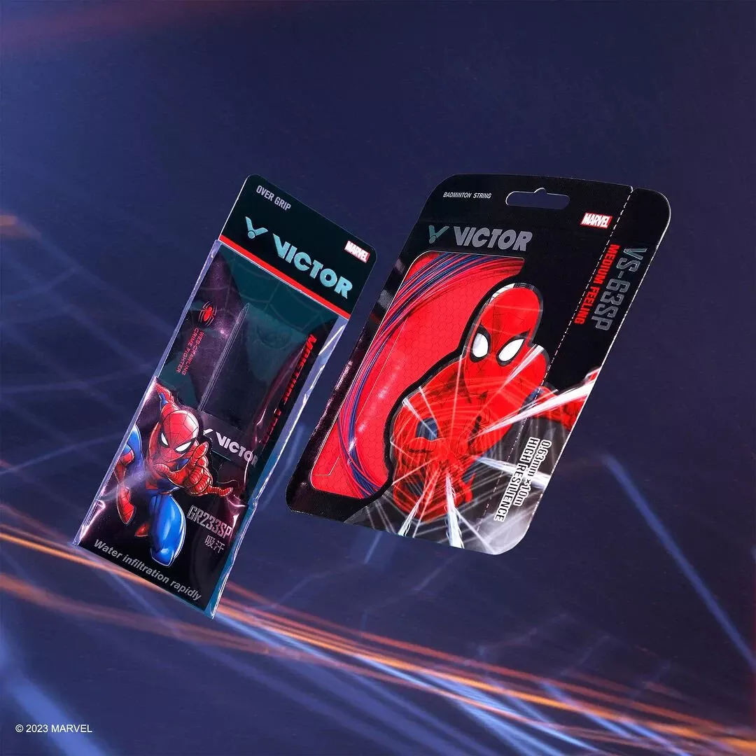 Victor x Spiderman Giftbox - VICTOR Unveils Spider-Man Themed Limited Racket Set