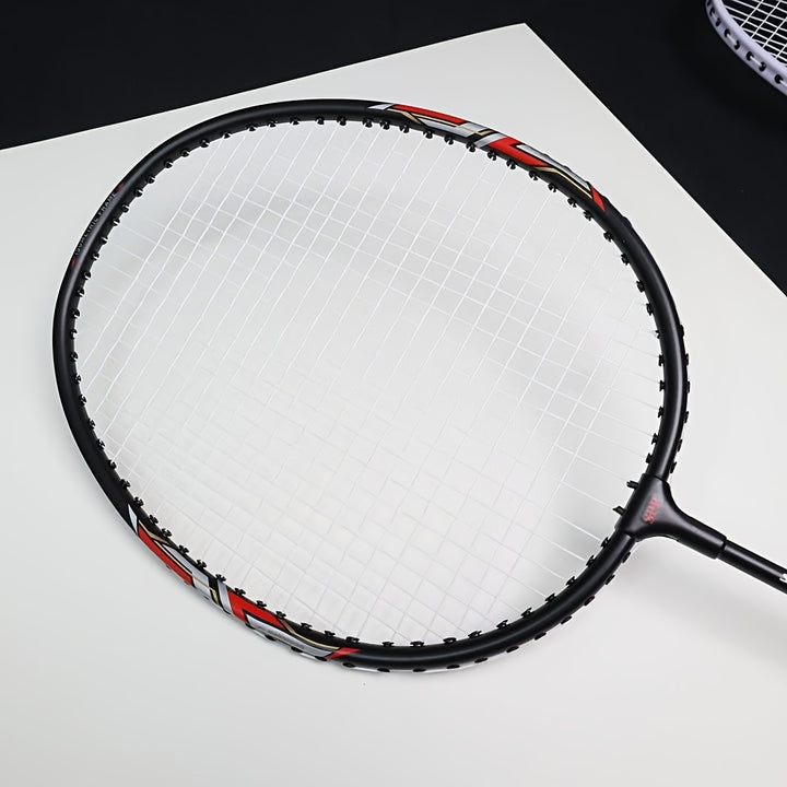 SPP 2 Player Strung Badminton Rackets SPP 01 with a Free Full Cove Black