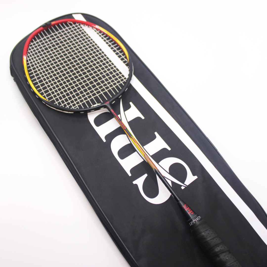 SPP 2 Player Strung Badminton Rackets Set SPP-OG Shaft Graphite with a Free Full Cover