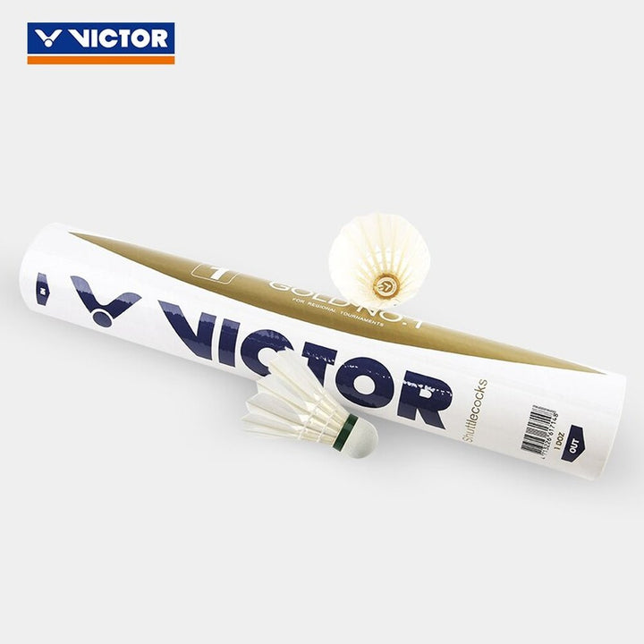Original Victor Badminton Shuttlecock High Level Gold For Tournament s Feather Ball